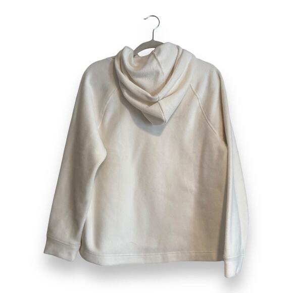 Womens Gap White Buttery Soft Hooded Cowl Neck Workout Gym Hoodie Size Medium - Picture 2 of 15